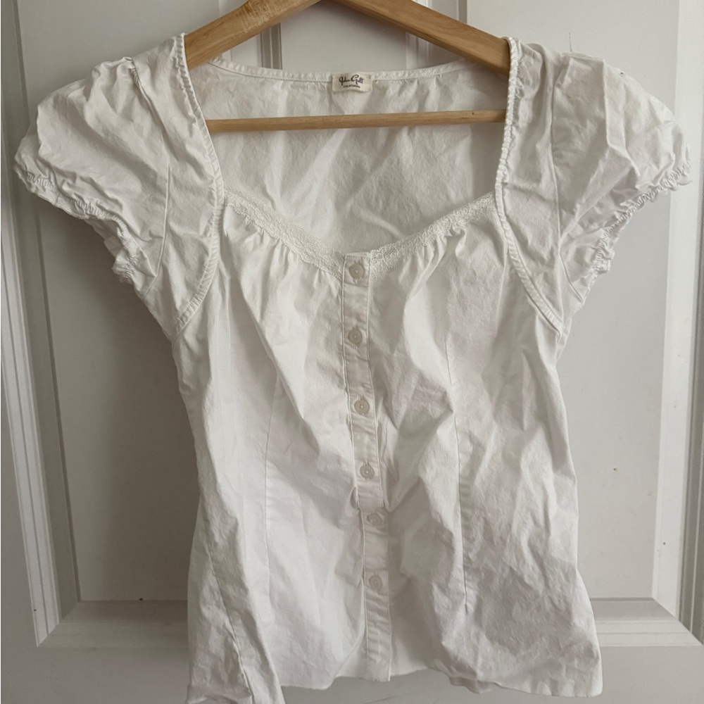White Brandy Melville Odette Top